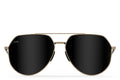 Tangle Free Aviator Hex - Black Gold Polarized
